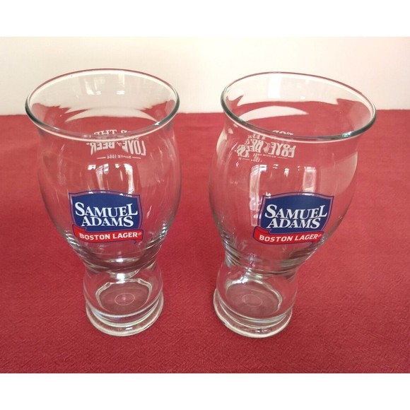 2 SAM ADAMS BOSTON LAGER Perfect Pint Sensory Beer Glasses & 6 Vintage Coasters - Picture 4 of 16